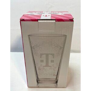 T-Mobile Tuesdays Holiday Glass Cup 16oz 2023 Snowflake Christmas mug 6" new